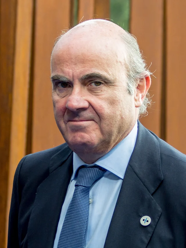 Ritratto di Luis de Guindos a Tallinn nel settembre 2017